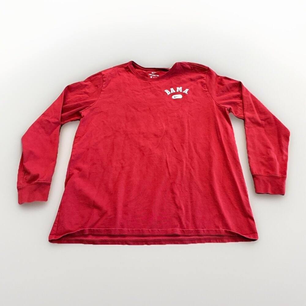 Nike Mens Red The Nike Tee Alabama Crimson Tide Heavy Long Sleeve Shirt Size XXL